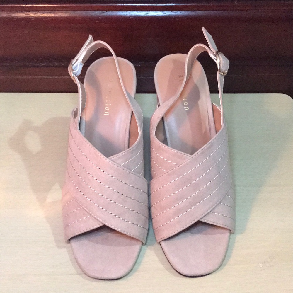 Beige/Nude Peep Toe High Heeled Sandals